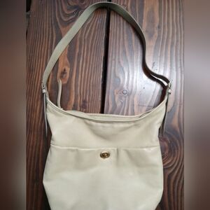 margot leather lightest green Shoulder Bag with Gold Hardware great condition